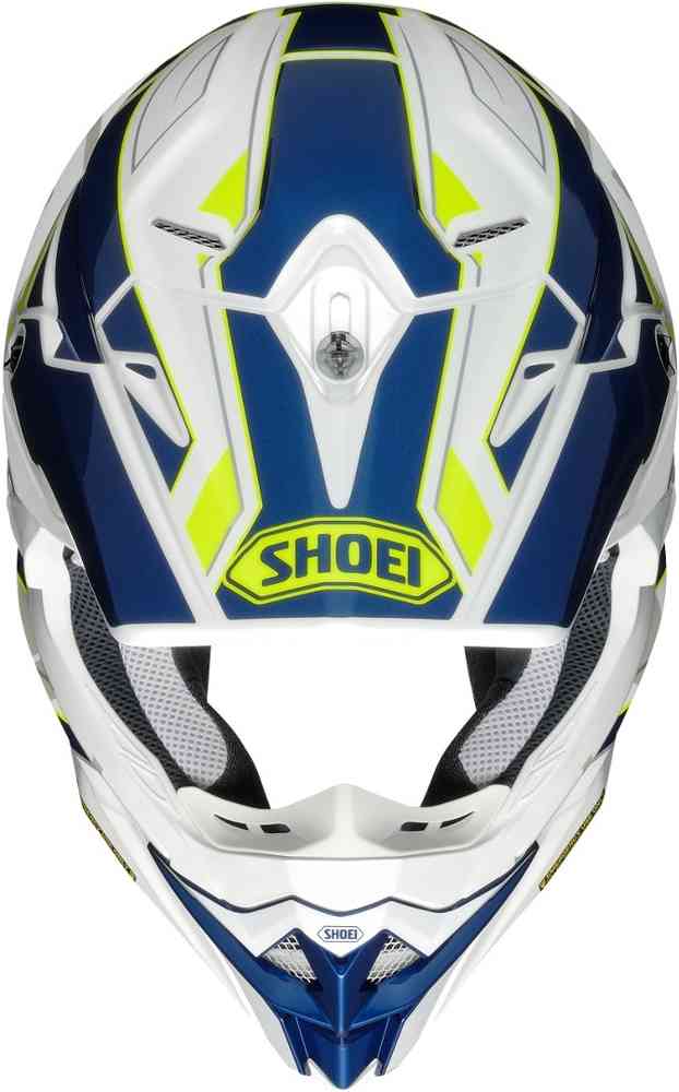 Shoei VFX-WR Allegiant White/Blue/Fluo Motocross Helmet | South