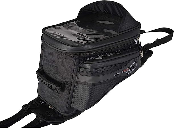 Oxford S20R Adventure Strap On Motorcycle Tank Bag Black SGI