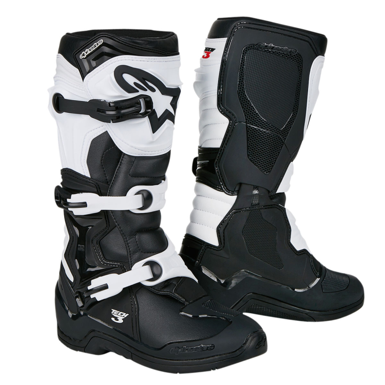 Alpinestars Tech 3 Enduro Black/White Motocross Boots | MX Clothing ...